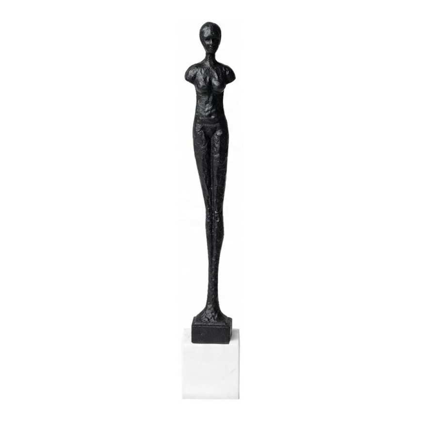 Borddekoration i metal, 43 cm, sort