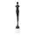 Borddekoration i metal, 43 cm, sort