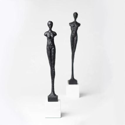 Borddekoration i metal, 43 cm, sort