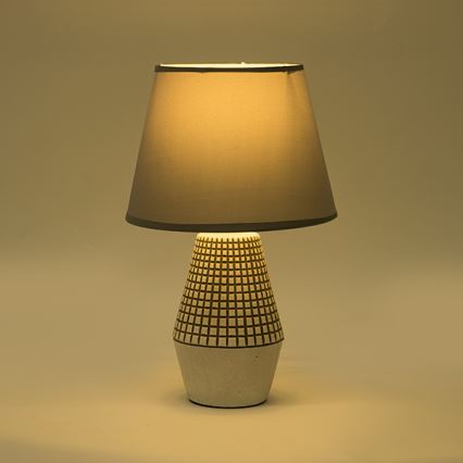 Bordlampe 1xE14/40W/230V hvid/grå
