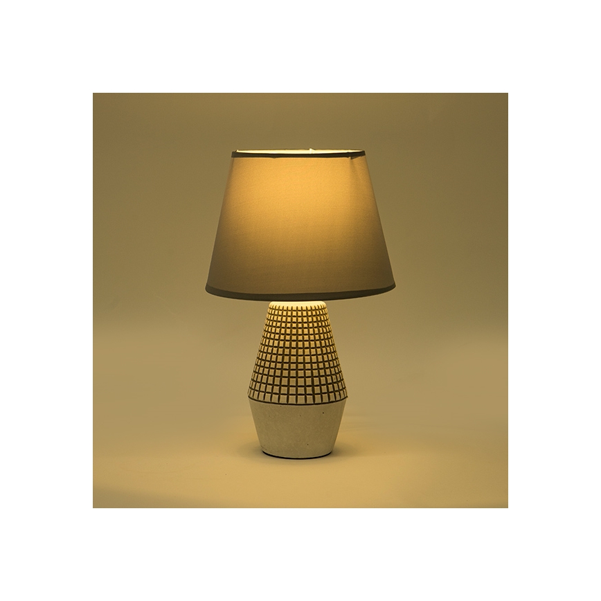 Bordlampe 1xE14/40W/230V hvid/grå