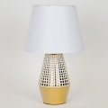 Bordlampe 1xE14/40W/230V hvid/guldfarvet