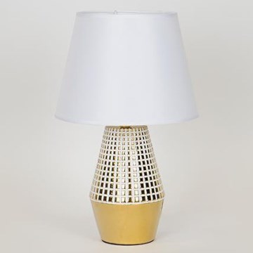Bordlampe 1xE14/40W/230V hvid/guldfarvet