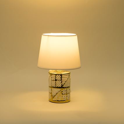 Bordlampe 1xE14/40W/230V hvid/guldfarvet