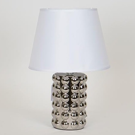 Bordlampe 1xE14/40W/230V hvid/skinnende krom