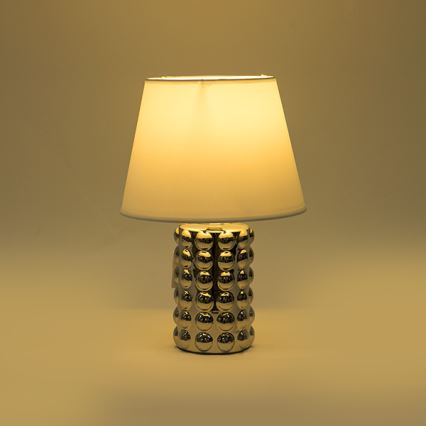 Bordlampe 1xE14/40W/230V hvid/skinnende krom