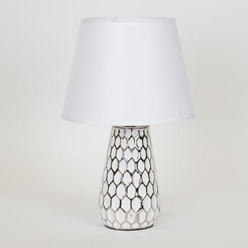 Bordlampe 1xE14/40W/230V hvid/sølvfarvet