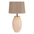 Bordlampe 1xE27/40W/230V beige/guldfarvet