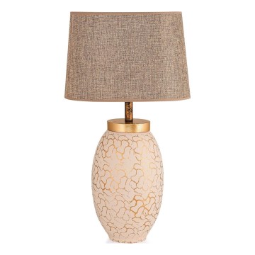 Bordlampe 1xE27/40W/230V beige/guldfarvet