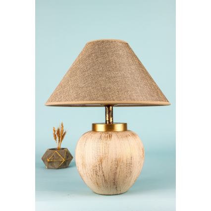 Bordlampe 1xE27/40W/230V beige