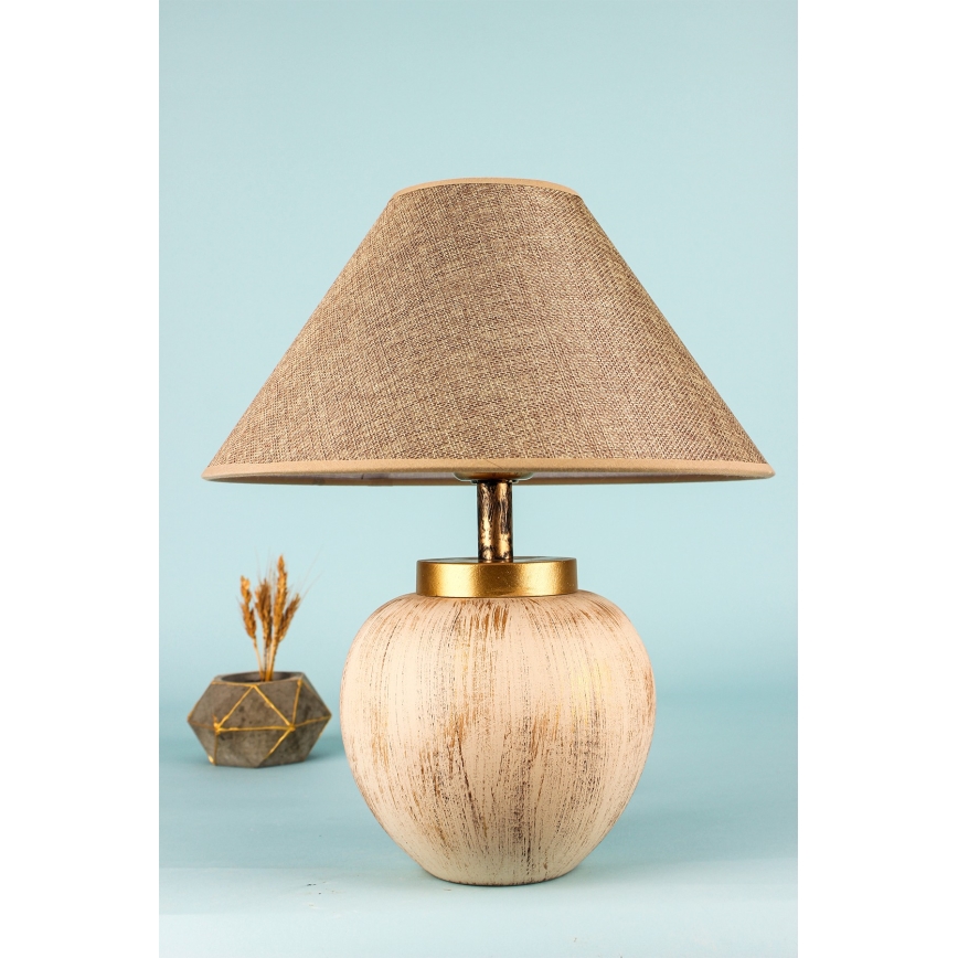 Bordlampe 1xE27/40W/230V beige