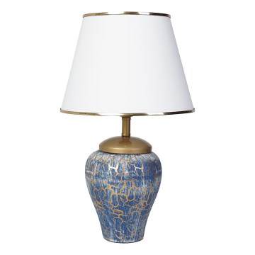 Bordlampe 1xE27/40W/230V blå/guldfarvet