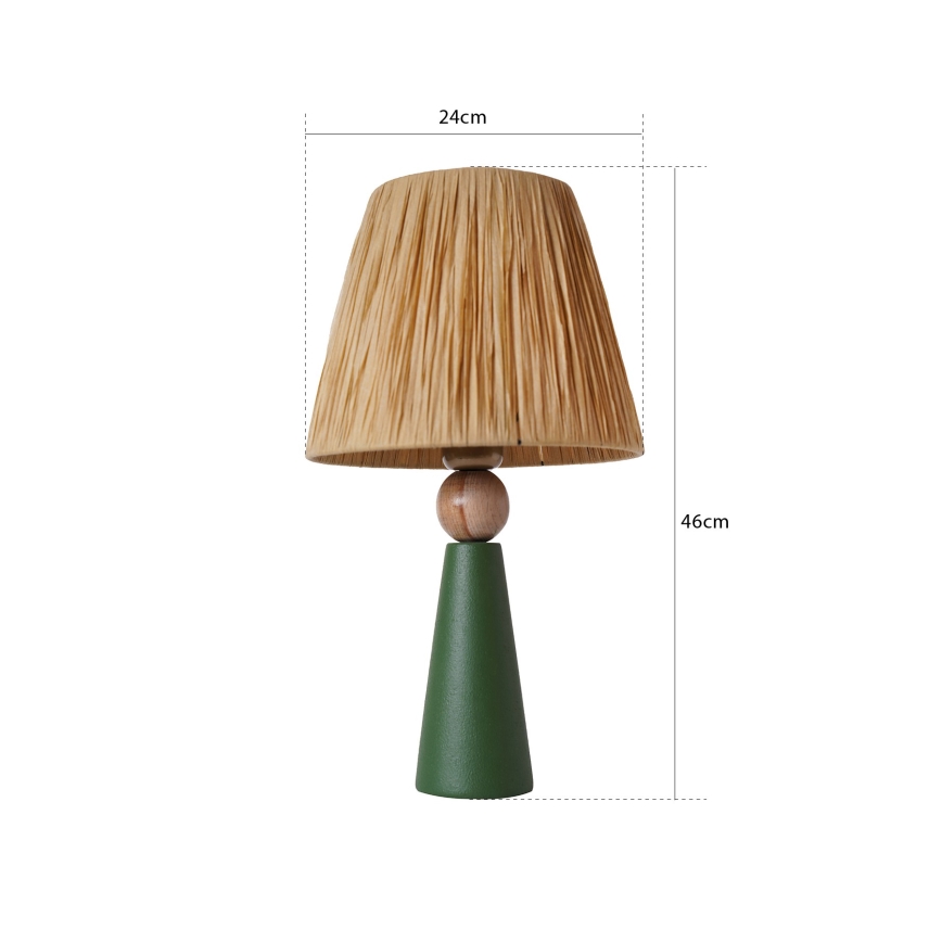 Bordlampe 1xE27/40W/230V brun/grøn