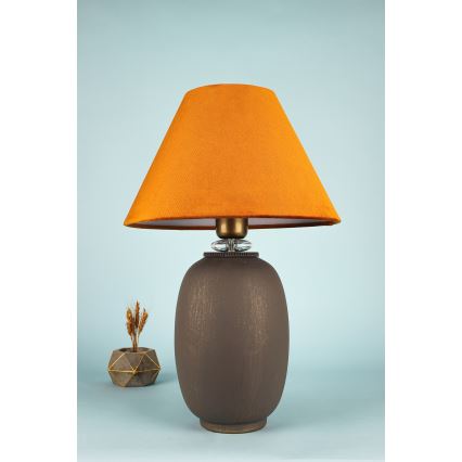 Bordlampe 1xE27/40W/230V brun/orange
