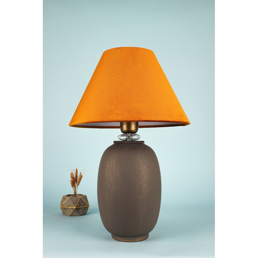 Bordlampe 1xE27/40W/230V brun/orange