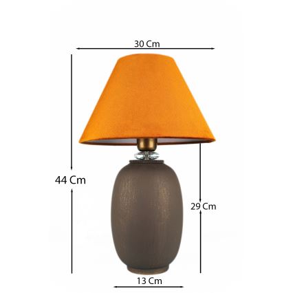 Bordlampe 1xE27/40W/230V brun/orange
