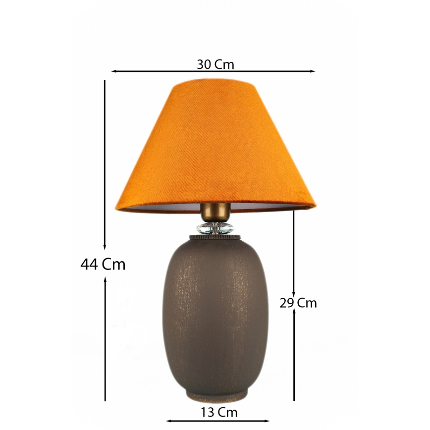 Bordlampe 1xE27/40W/230V brun/orange