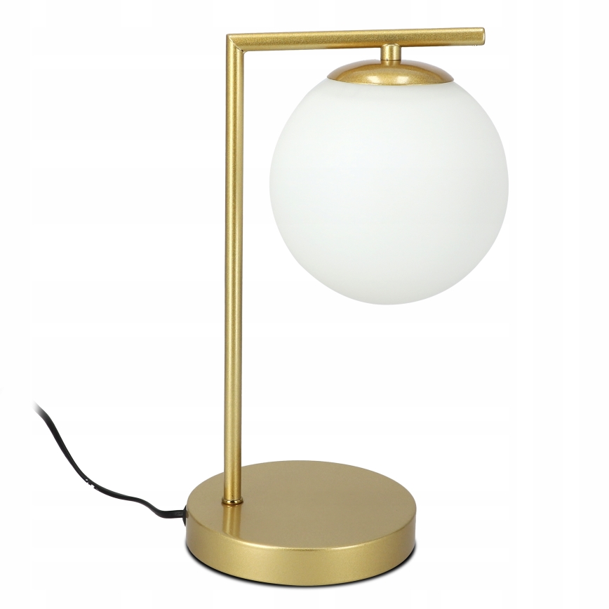 Bordlampe 1xE27/40W/230V guld/hvid