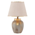 Bordlampe 1xE27/40W/230V guldfarvet/beige