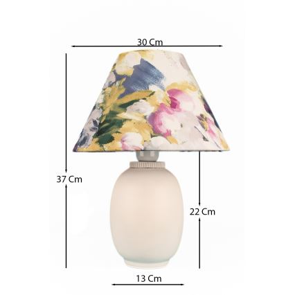 Bordlampe 1xE27/40W/230V hvid/farverig