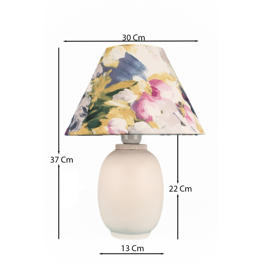 Bordlampe 1xE27/40W/230V hvid/farverig