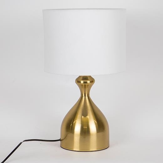 Bordlampe 1xE27/40W/230V hvid/guldfarvet