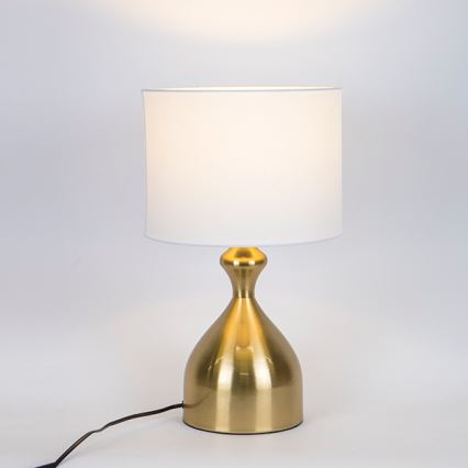 Bordlampe 1xE27/40W/230V hvid/guldfarvet