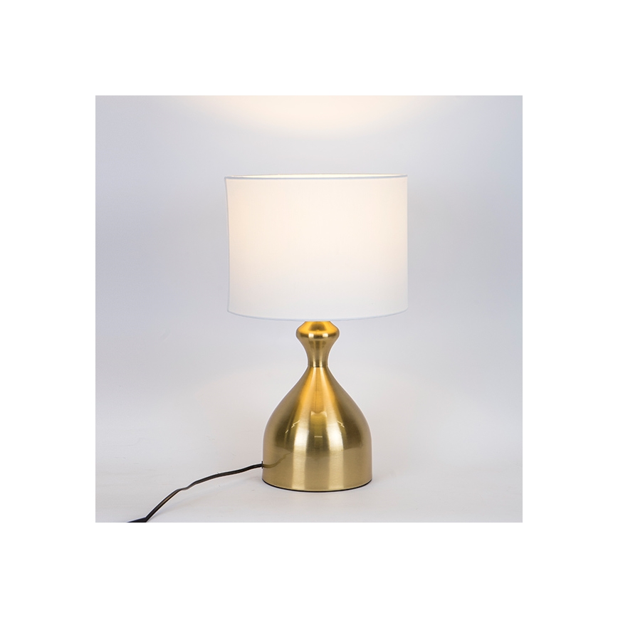Bordlampe 1xE27/40W/230V hvid/guldfarvet