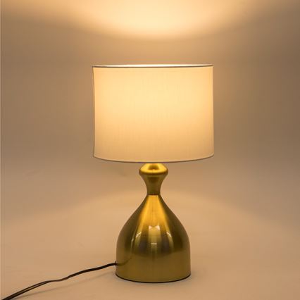 Bordlampe 1xE27/40W/230V hvid/guldfarvet