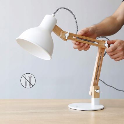 Bordlampe 1xE27/40W/230V hvid