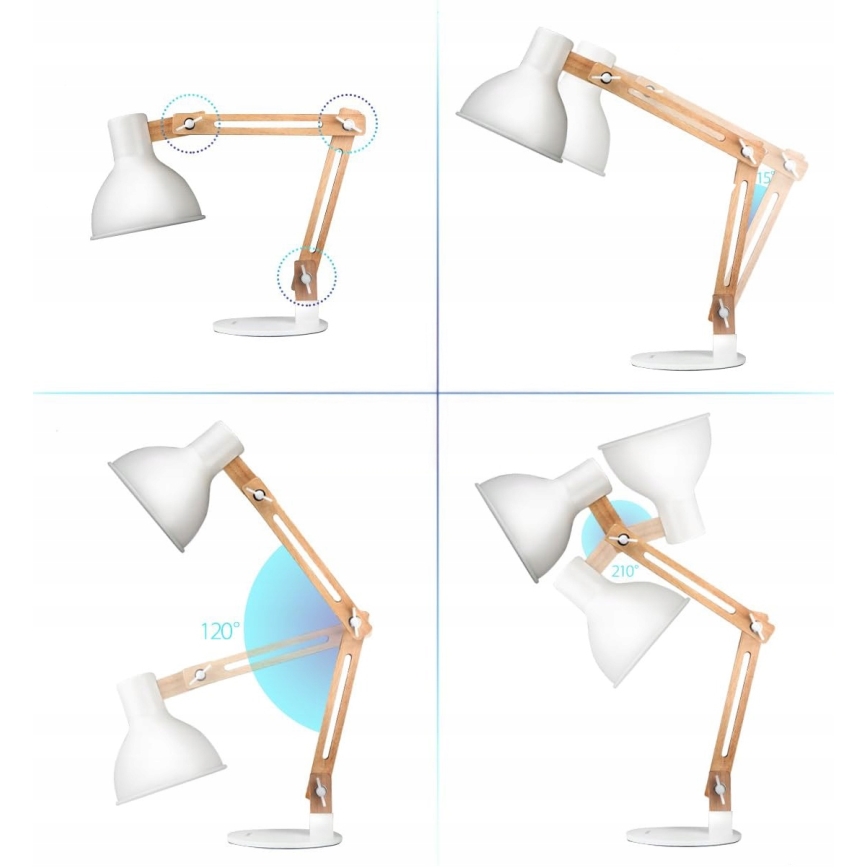 Bordlampe 1xE27/40W/230V hvid