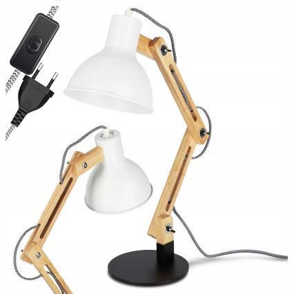 Bordlampe 1xE27/40W/230V hvid/sort