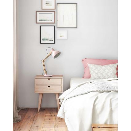 Bordlampe 1xE27/40W/230V lyserød