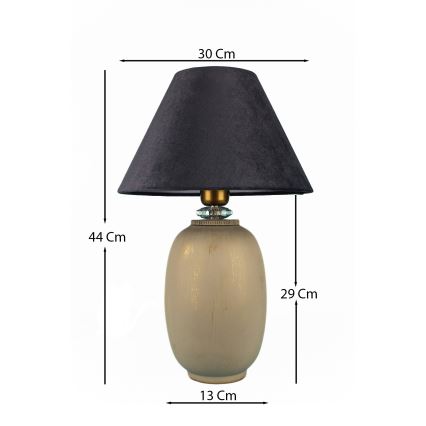 Bordlampe 1xE27/40W/230V sort/beige