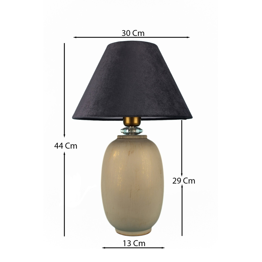 Bordlampe 1xE27/40W/230V sort/beige