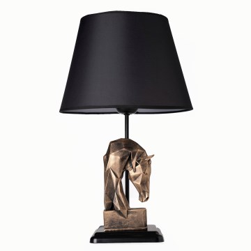 Bordlampe 1xE27/40W/230V sort/guldfarvet