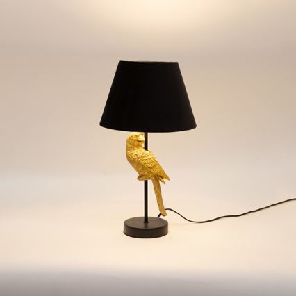Bordlampe 1xE27/40W/230V sort/guldfarvet