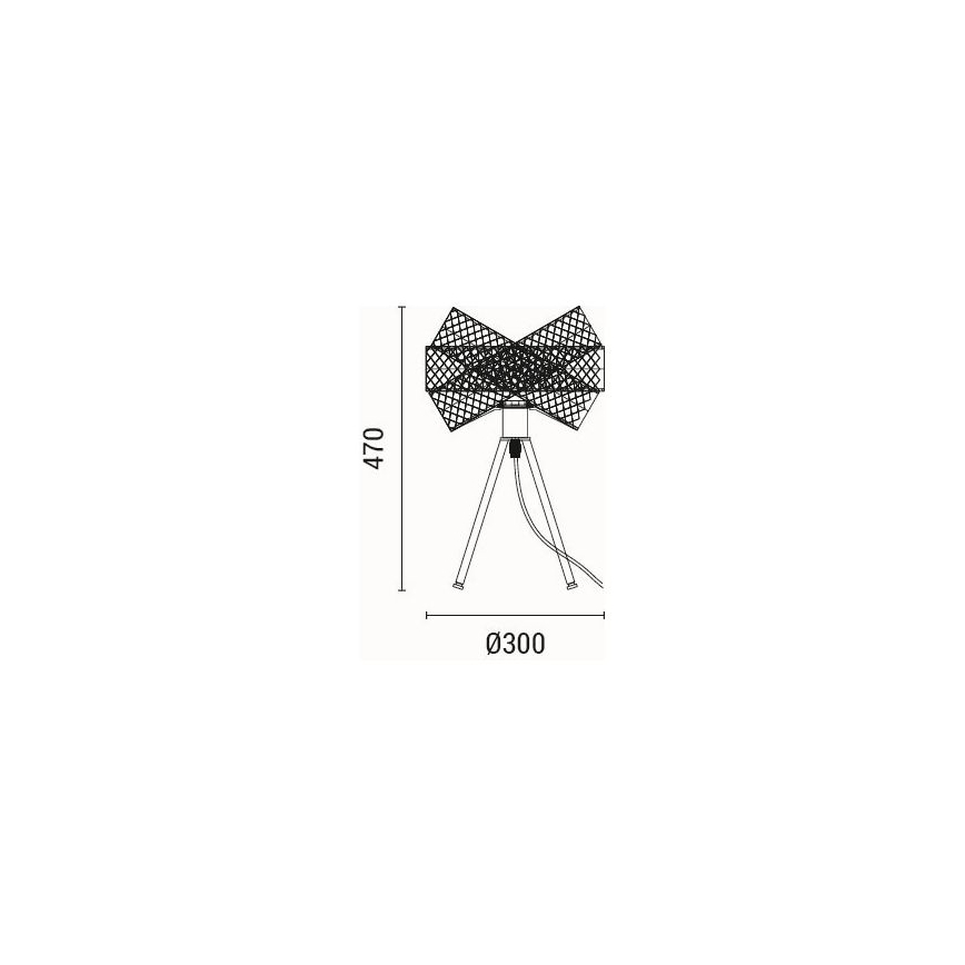 Bordlampe 1xE27/40W/230V sort