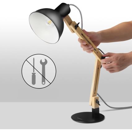 Bordlampe 1xE27/40W/230V sort