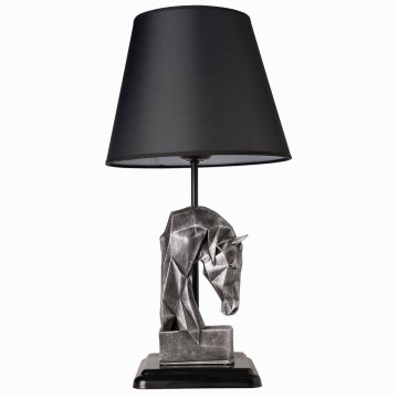 Bordlampe 1xE27/40W/230V sort/sølvfarvet