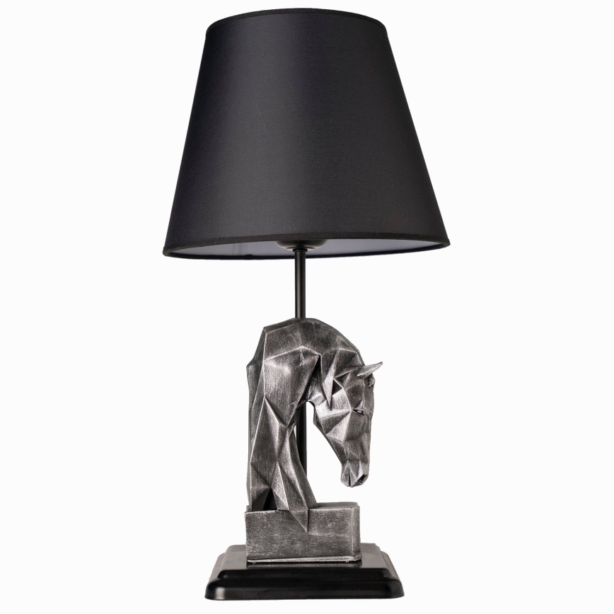 Bordlampe 1xE27/40W/230V sort/sølvfarvet
