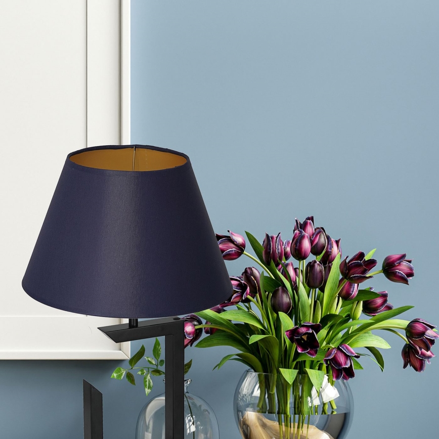 Bordlampe 1xE27/60W/230V 45 cm blå/guldfarvet