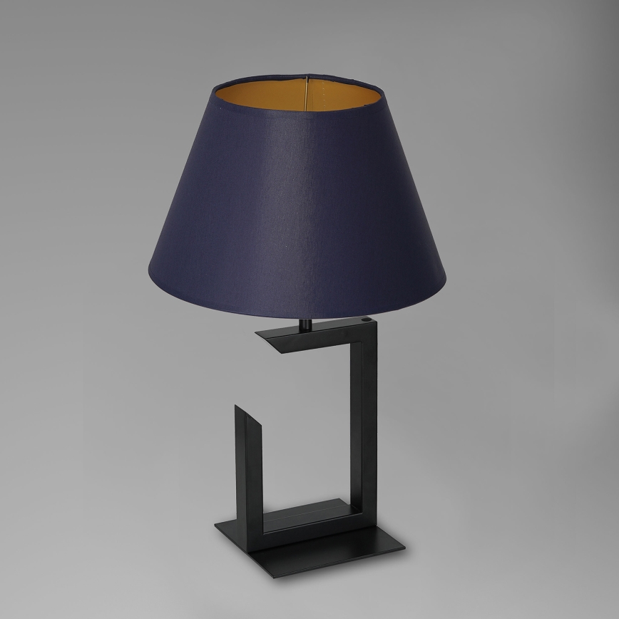Bordlampe 1xE27/60W/230V 45 cm blå/guldfarvet