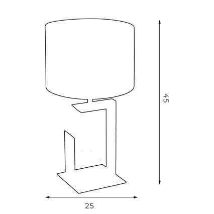 Bordlampe 1xE27/60W/230V 45 cm blå/gylden
