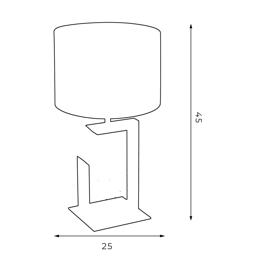 Bordlampe 1xE27/60W/230V 45 cm blå/gylden