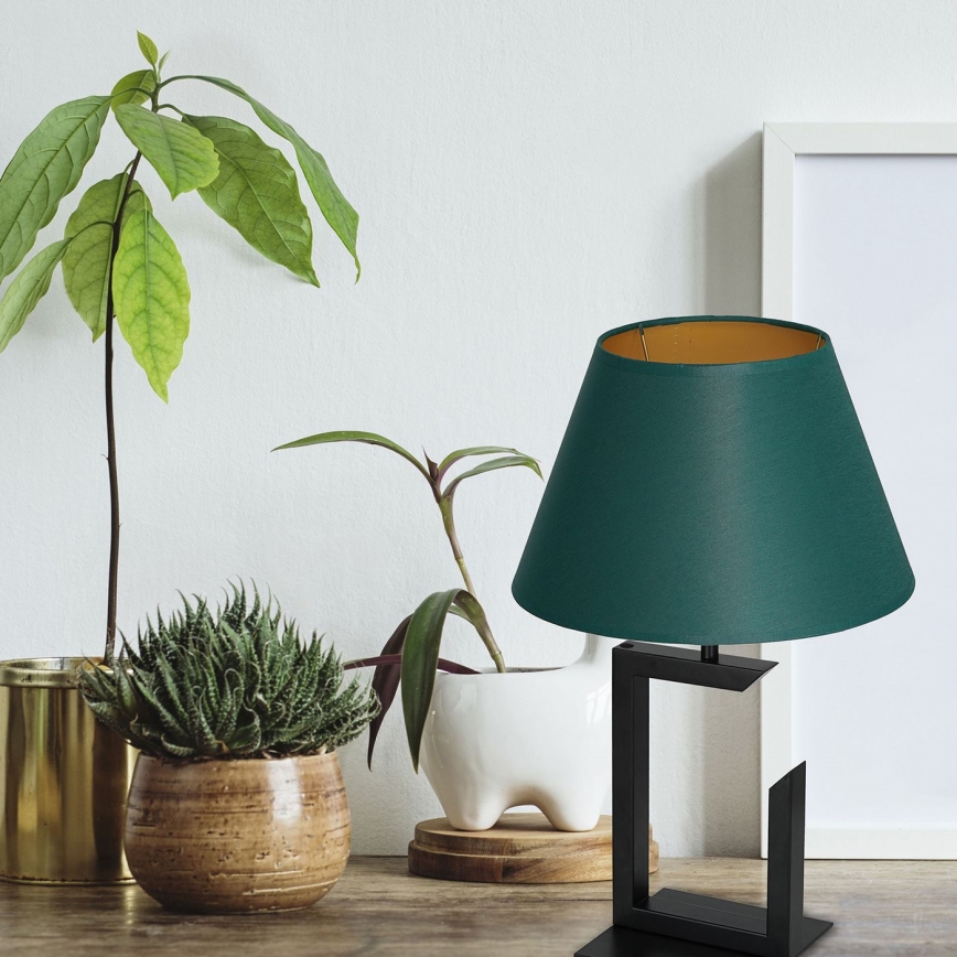Bordlampe 1xE27/60W/230V 45 cm grøn/guldfarvet