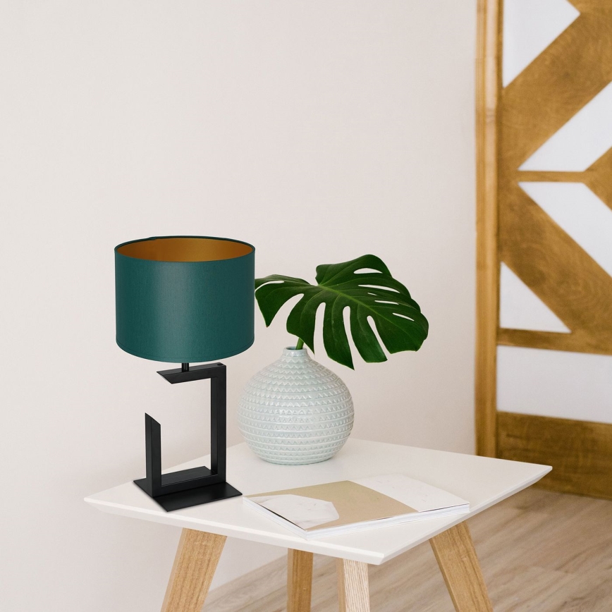 Bordlampe 1xE27/60W/230V 45 cm grøn/gylden
