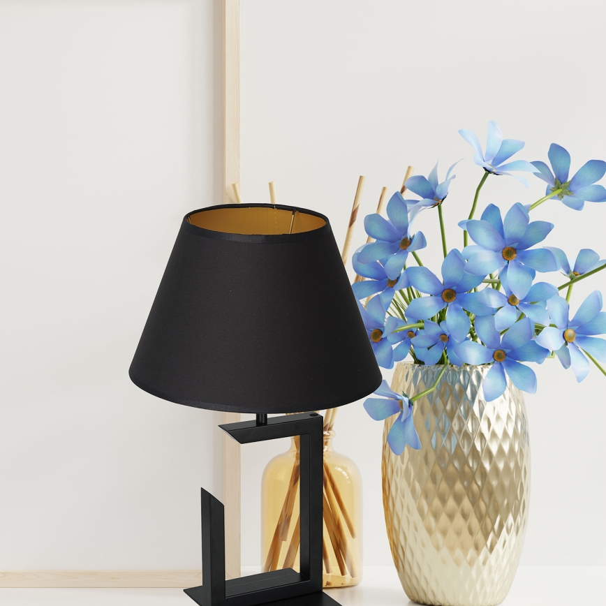 Bordlampe 1xE27/60W/230V 45 cm sort/gylden