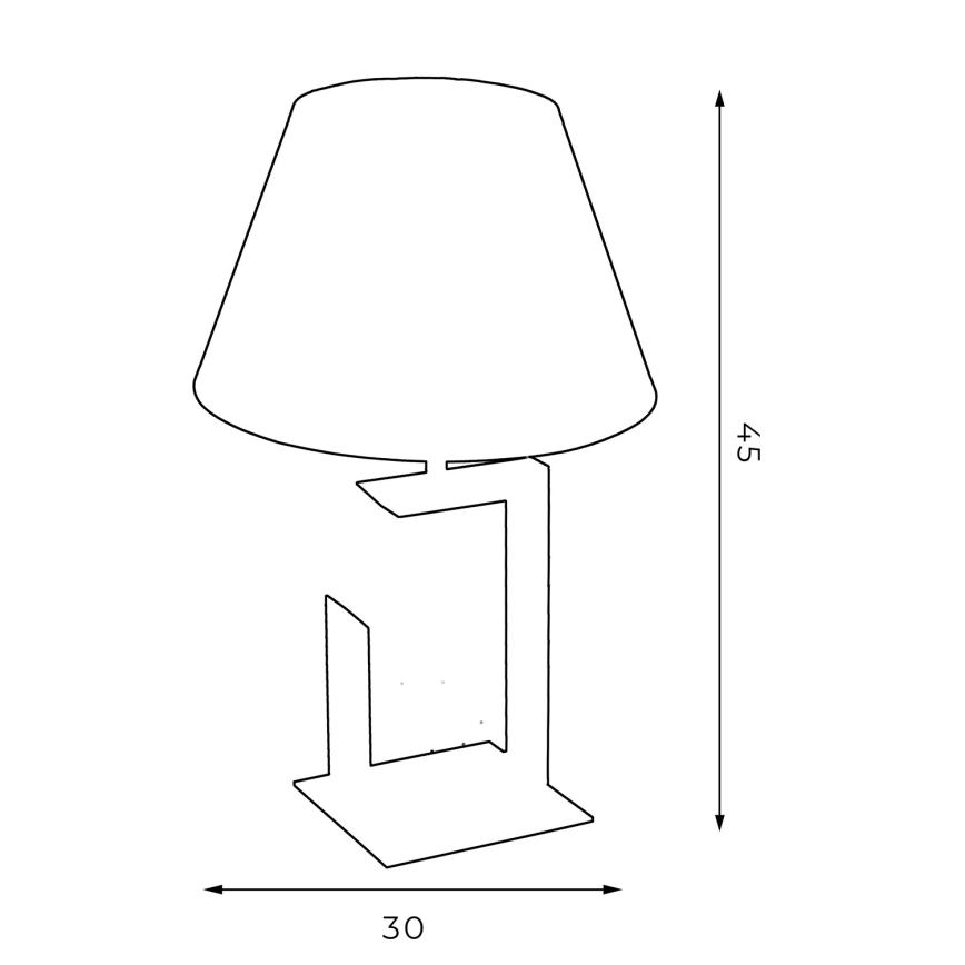 Bordlampe 1xE27/60W/230V 45 cm sort/gylden