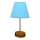 Bordlampe 1xE27/60W/230V blå/kobber